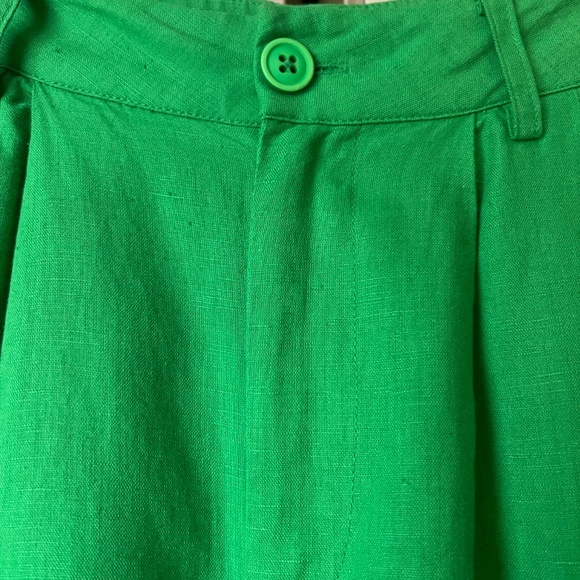 CAMI NYC Rylie Green Linen Wide Leg Pants - Picture 4 of 10